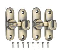 PATIKIL 2 Pack Verrou de porte coulissante à bascule pour barre de sécurité de verrouillage de porte pour armoire salle de bain chambre jardin, bronze