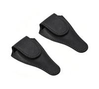 PATIKIL 2 Paquet 4.5"X2.6" Broderie Ciseaux Gaine PU Cuir Noir | Ongle Cuticule Ciseaux Couverture, Petit Pointu Pince Ciseaux Protection Étui