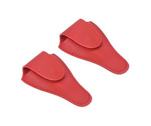 PATIKIL 2 Paquet 4.5"X2.6" Broderie Ciseaux Gaine PU Cuir Rouge | Ongle Cuticule Ciseaux Couverture, Petit Pointu Pince Ciseaux Protection Étui