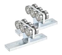 PATIKIL 2 Paquet Électrique Palan Chariot avec 6 Roues Rouleau Support Chariot Poutre pour Utilisation avec 1-5/8" Large & Tous 1-5/8" Plus Grand Entretoise Canaux, Alliage Acier