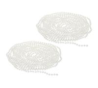 PATIKIL 2 pcs 6 mm Faux Perle Perles Guirlande, 16,4 Ft Perle Ficelle Chaîne Perle Rouleau pour Artisanat Mariage Fête Maison Décoratif Bijoux Fabrication Noël Arbre, Blanc