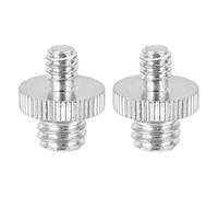 PATIKIL 2 Pcs Adaptateur De Filetage 3/8" Male vers 1/4" Male Argent | Adaptateur De Vis De Conversion, Pour Trépied De Caméra Microphone Tête À Boule Support Lumière Monture