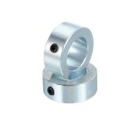 PATIKIL 2 Pcs Bague de Réglage Alésage 22 mm Collier d'Arbre Argent | 36 mm OD 14 mm Épaisseur, Acier au Carbone Zingué pour Roue de Butée de Train d'Atterrissage avec M6 Vis de Réglage