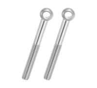 PATIKIL 2 Pcs Boulon à Œil M12x110mm Boulon à Œillet de Levage pour Balancement d'Épaule, Vis Poisson en Acier Inoxydable 304, Filetage Métrique à Demi-Denture Trou Coulissant, Argentée