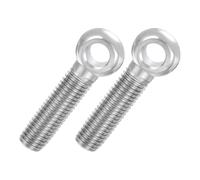 PATIKIL 2 Pcs Boulon à Œil M18x80mm Boulon à Œillet de Levage pour Balancement d'Épaule, Vis Poisson en Acier Inoxydable 304, Filetage Métrique à Demi-Denture Trou Coulissant, Argentée