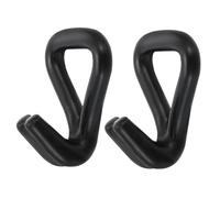 PATIKIL 2 Pcs Cliquet Double J Crochet Charge 2204 LBS pour 7,5mm Sangle d'arrimage pour Voiture, Camion, Remorque, Sangle de Remorquage, Noir