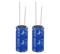 PATIKIL 2 Pcs Condensateur Super 2,7V 15F, 0,51 x 0,51 x 0,98" Condensateurs Super Aluminium, Type Enroulé Stockage Énergie pour Stockage Énergie de Secours à Bord