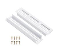 PATIKIL 2 Pcs Grille D'Aération Pour Porte, 6 x 1.2 Pouces (Dimensions Extérieures) Grille De Ventilation À Persiennes En Aluminium Rectangle Avec Vis De Fixation, Blanc