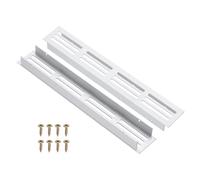 PATIKIL 2 Pcs Grille D'Aération Pour Porte, 9 x 1.2 (Dimensions Extérieures) Pouces Grille De Ventilation À Persiennes En Aluminium Rectangle Pour Ventilation Dressing, Argent