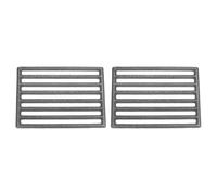 PATIKIL 2 Pcs Grille De Feu en Fonte, 8.4" Rectangle Grille De BBQ De Remplacement, Plaque De Charbon Haute Temperature pour Barbecue Griller.
