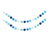 PATIKIL 2 Pcs Guirlande Pom Pom 8,2 Pieds pour Halloween Couleurs Océan