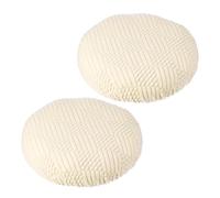 PATIKIL 2 Pcs Housses De Tabouret Rondes pour Chaise De Bar 14-18", Beige | Housses De Tabouret Coussin De Tabouret Élastiques Lavables Housse Élastique