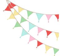 PATIKIL 2 Pcs Pennant Banner Flags Avec Franges 8.5Ft Série Colorée