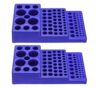 PATIKIL 2 Pcs Porte-Tubes À 26 Emplacements Support Pour Fioles Bleu