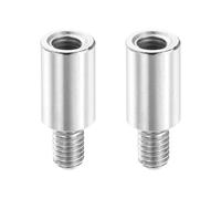 PATIKIL 2 Pcs Prolongateur De Manche D'Arcade, Prolongateur D'axe De Manche D'Arcade Épaissi De 10mm Tige De Commande De Jeu Vis Pour Machine De Combat Classique, Argent