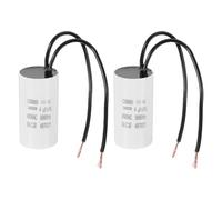 PATIKIL 2 pièces Condensateur de démarrage CBB60 de 4uF AC 450V Blanc | Condensateur de marche avec 2 fils, Moteur de démarrage avec une fréquence de 50Hz/60Hz, Convient