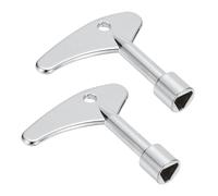 PATIKIL 2 pièces Triangle lés, Triangulaire Utilitaire Service Clés Douille Universel Verrouillage Clés pour Gaz Électrique Ascenseur Ascenseur Porte Serrure