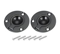 PATIKIL 2" Poignées À Anneau Encastrées, 2 Pcs 316 Acier Inoxydable Rond Poignée De Porte Encastrée Cache Verrou De Trappe Pour Meubles De Yacht Marine, Noir