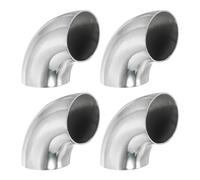 PATIKIL 2 Pouce OD Crosse en Acier Inoxydable 201, 4 Pcs Raccord de Tuyau Coudé à 90 Degrés, Soudage à la Sueur, Connexion de Soudure pour Main Courante d'Escalier
