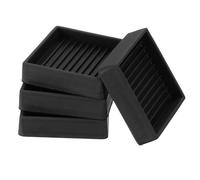PATIKIL 2 Pouces Patins en Caoutchouc pour Meubles, Lot de 4 sous-Verres Antidérapants Carrés Protecteurs de Sol pour Pieds de Meubles, Noir