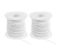 PATIKIL 2 Rouleaux Fil Élastique pour Bracelet 164 Ft/50 Mètres Blanc