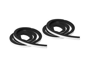 PATIKIL 2 Rouleaux Intempéries Décapage pour Portes 15x20mm Noir | Mousse Joint Ruban Adhésif Isolant Bande pour Porte Fenêtre Air Conditionnement, 6.56 ft Longueur