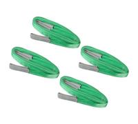 PATIKIL 2" x 10' Levage Sangle, 4 Paquet 4409lbs Levage Élingues Plat Œil à Œil, 2 Pli Polyester Sangle Levage Déplacement Sangles pour Gréement Levage Engins, Vert