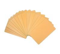 PATIKIL 20 Cartes De Visite Métalliques Anodisées Épaisseur 0.8mm Blanks En Aluminium Anodisé 3.4x2.1 Pouces Gravure Laser Personnalisable Pour DIY, Ton Or