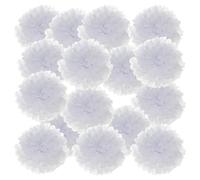 PATIKIL 20 Pack 4" Pompons en Tissu Fleurs Boule De Fleurs en Papier White