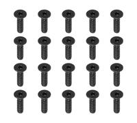 PATIKIL 20 Pack #6-32 x 1/2 Pouce Vis à tête plate Oxyde noir Grade 10.9