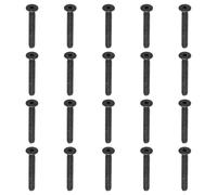 PATIKIL 20 Pack #6-32 x 1 Pouce Vis à tête plate Oxyde noir Grade 10.9