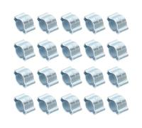 PATIKIL 20 Pcs 5-7mm Collier de Serrage à Double Oreille, Anneaux de Sertissage de Clip Torique en Acier Galvanisé pour Connexions de Raccords Tubes Essence Carburant, Ton Argenté