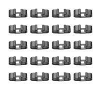 PATIKIL 20 Pcs Glissière Pour Cravate Bolo, Attache Rectangulaire naturel Pour Accessoires Vintage De Cravate Bolo Occidental, Trou Carré, Noir