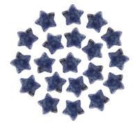 PATIKIL 20 Pcs Pierre Cristal Étoile Naturelle, 0,8 Pouce Pierre Précieuse Étoile Polie En Vrac, Pierres De Stress De Poche Pour Cadeaux Femmes Méditation, Blue Spotted Jasper