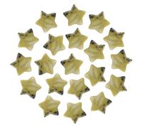 PATIKIL 20 Pcs Pierre Cristal Étoile Naturelle, 0,8 Pouce Pierre Précieuse Étoile Polie En Vrac, Pierres De Stress De Poche Pour Cadeaux Femmes Méditation, Serpentine