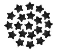 PATIKIL 20 Pcs Pierre De Cristal Étoilé Naturel, Pierre Précieuse Polie En Forme D'Étoile 0.8 Pouce En Vrac, Galet Anti-Stress Pour Femmes Cadeau Méditation, Obsidienne Noire