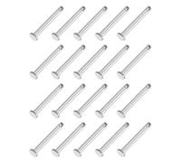 PATIKIL 20 pièces 3 x 25 mm Broches à œil unique charnières argent