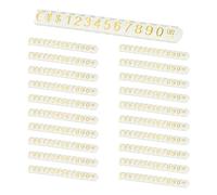 PATIKIL 20 Set Price Display Cube Kit Pour Bloc Monétaire Transparent/Or L | Support Pour Étiquette De Prix Amovible Avec Chiffres Et Lettres, Pour Vitrine De Bijouterie Et Signalétique