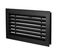 PATIKIL 20" x 10" Grille De Ventilation Pour Porte En Alliage D'Aluminium Anodisé Couverture De Ventilation À Persiennes Pour Armoire Porte De Placard, Noir