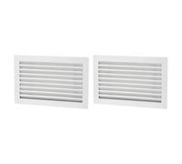 PATIKIL 20" X 12" Grille De Ventilation Pour Porte 2Pcs En Alliage D'Aluminium Anodisé Couverture De Ventilation À Persiennes Pour Armoire Porte De Garde-Robe, Argent