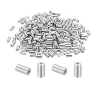 PATIKIL 200 Pcs 3/64"(1mm) Jeu De Manchons D'Arrêt en Aluminium Argent