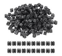 PATIKIL 200 Pcs Écarteurs LED 5mm OD 4mm Hauteur Doubles Fentes Support LED Douille Diodes Émettrices de Lumière Colonne Isolation Montage PCB Pour 3mm 5mm LED Protection et Fixation, Noir