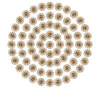 PATIKIL 200 Pcs Sew On Rhinestones Crystals 12mm 2 Layers Sewing Sunflower Flower Claw Rhinestones Crystals Glass Gems Metal Base For Wedding Dress Clothes Crafts Decoration, Coffee