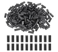 PATIKIL 200 Pièces de Séparateurs LED, 4mm OD 10mm de Hauteur Double Pit Nylon Support de Colonne d'Isolation de Lumière Émettrice de Diode LED pour Protection et Fixation des LED, Noir