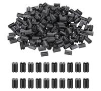 PATIKIL 200 Pièces de Séparateurs LED, 4mm OD 6mm de Hauteur Double Pit Nylon Support de Colonne d'Isolation de Lumière Émettrice de Diode LED pour Protection et Fixation des LED, Noir