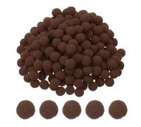 PATIKIL 2000 Pièces Pompons Loisirs Creatifs, 0.8cm Diamètre Pompoms Artisanales Rondes Petits en Polyester, Boules Pelucheuses en Haute Élasticité pour Guirlandes, Franges, Marron Café