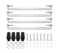 PATIKIL 200mm Support de Fixation Plafonnier, 4 Ensemble Lumière Luminaire Montage Support Plaque Acier Barre Transversale pour suspensions Mur Lumière, avec Vis Rondelle Écrou Trousse
