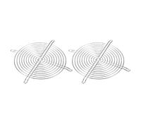 PATIKIL 200mm Ventilateur Doigt Grill, 2 Paquet 304 INOX Acier Gril Protecteur Garde Ventilateur Protection Couvercle pour 200x200mm Ventilateurs pour Équipement Ordinateur DIY, Argent