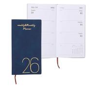 PATIKIL 2026 Agenda Journal Quotidienne, A6 64 Pages Non Datée Liste Tâches Suivi D'Objectifs Quotidiens Hebdomadaires Mensuels Carnet Habitudes, Bleu Foncé