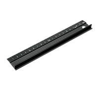 PATIKIL 20cm/8" Regle De Decoupe En Aluminium, Regle De Decoupe En L Avec Dos En Caoutchouc Antiderapant Accessoire De Mesure Pour Une Utilisation Securisee Mesure De Longueur, Noir